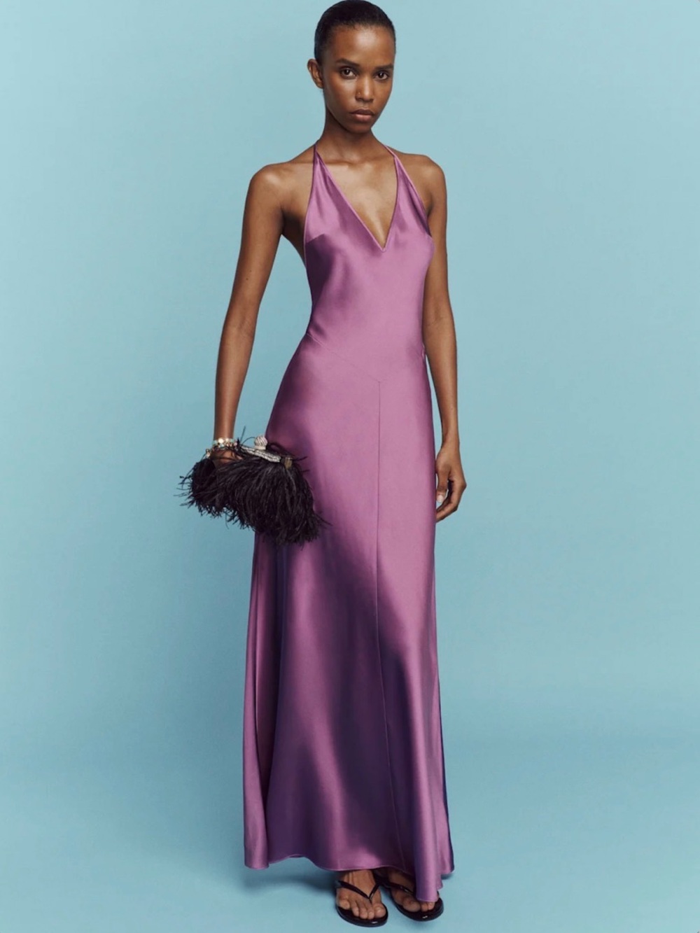 REFORMATION Lara Silk Dress in Verbena S